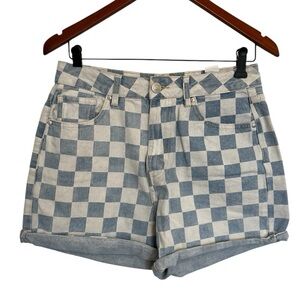 Refuge denim Checkered Blue and White Women's Shorts size 5